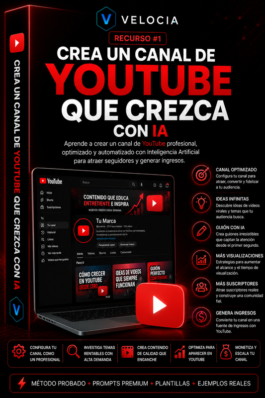 Crea un canal de YouTube que crezca con IA