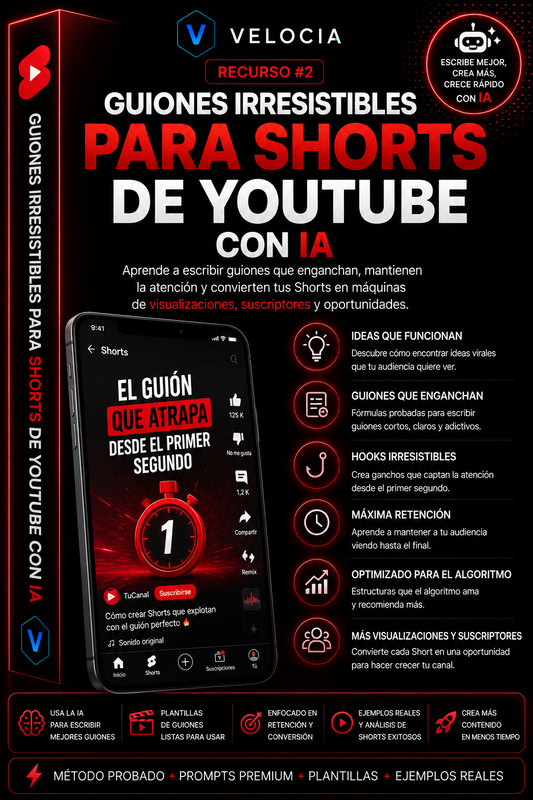 Guiones irresistibles para YouTube Shorts con IA
