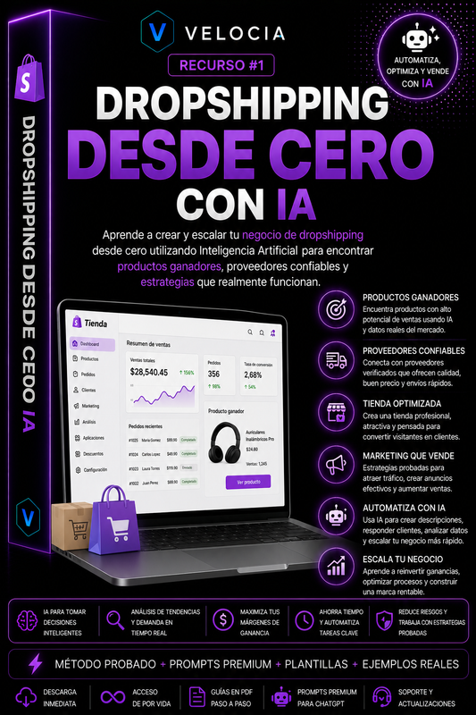 Crea un negocio de Dropshipping desde cero con IA