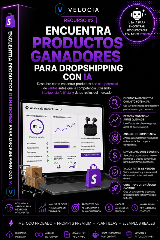 Encuentra productos ganadores para Dropshipping con IA