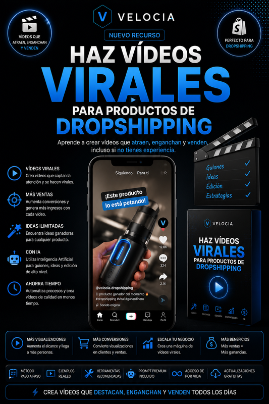 Haz vídeos virales para productos de Dropshipping
